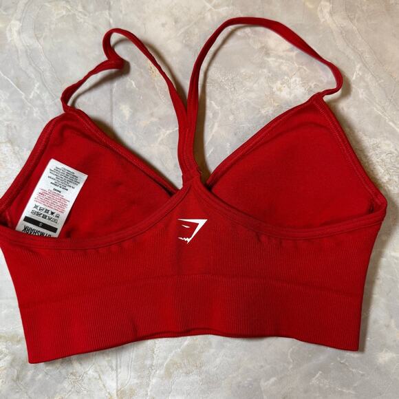 NWOT Womens Gymshark Sports Bra Red Size Small - Picture 4 of 5